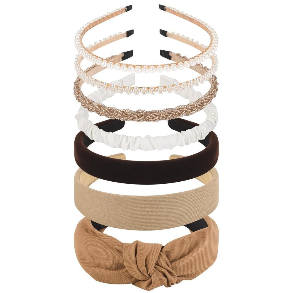 7PCS Women Girls Cotton Headbands Non Slip Trendy Hair Accessories